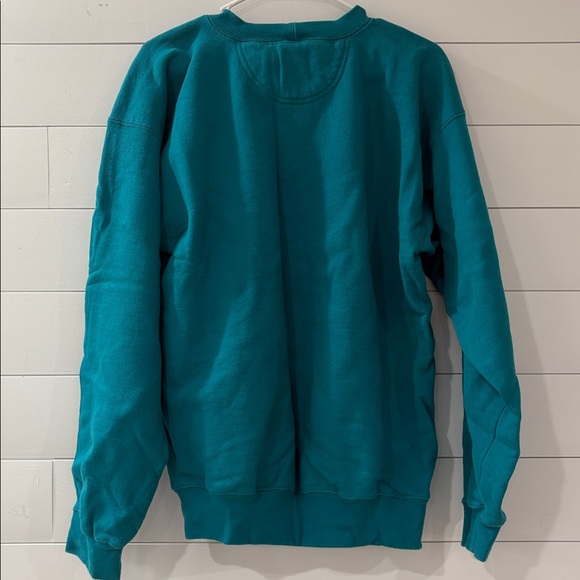 Vintage Levi Strauss & Co Sweatshirt‎ L Teal Made in USA 90s Crewneck Pullover - Picture 7 of 7